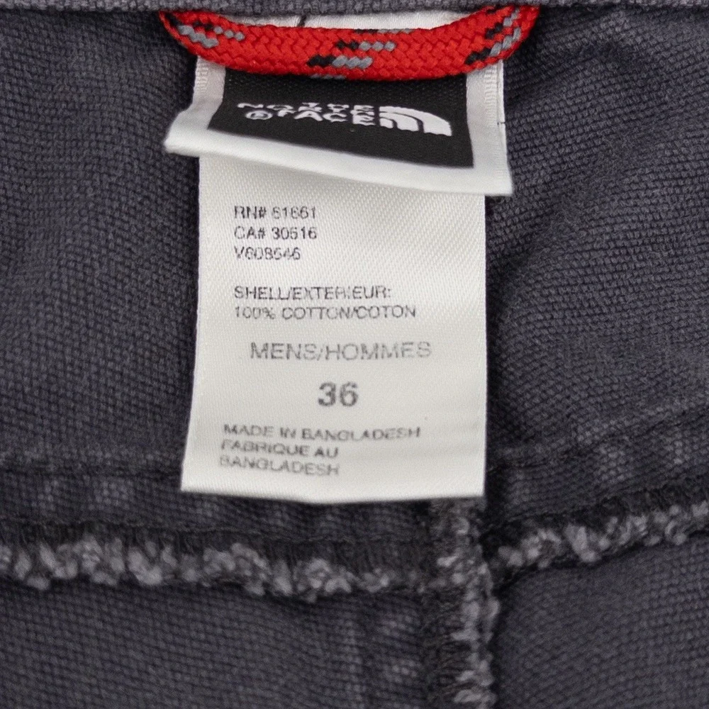 The North Face Mens 36 Utility Shorts Charcoal Grey Cotton Canvas Gorpcore Y2K